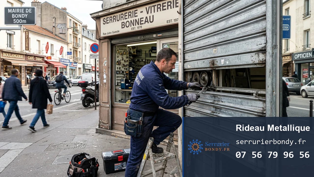 Rideau métallique en panne à Bondy : causes, dépannage et prix